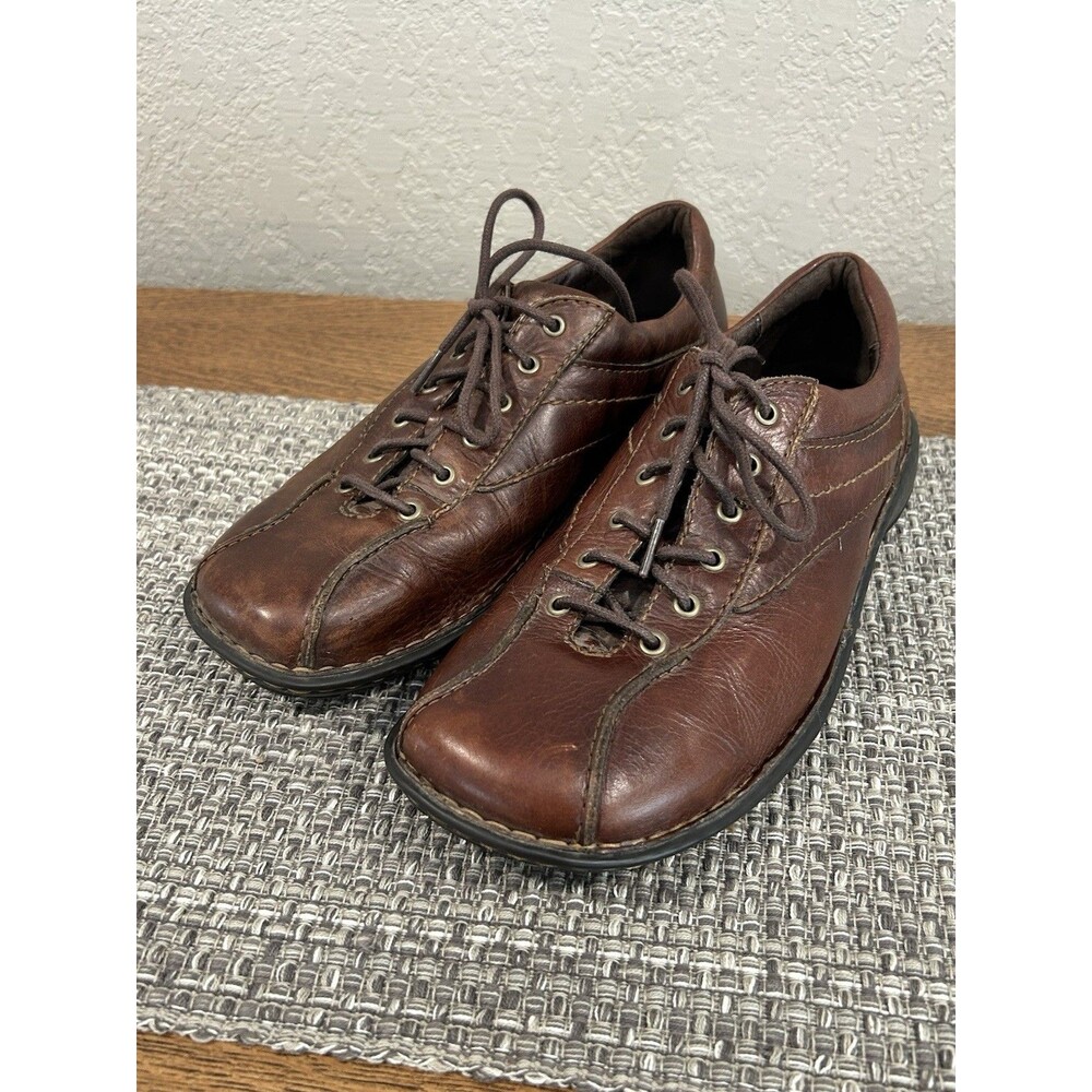 Born Men’s Lace Up Leather Shoes Brown Comfort Size 10
